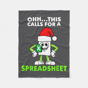 Oh This Calls For A Spreadsheet Excel Christmas Co Fleece Blanket