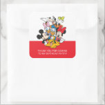 Oh, Toodles | Mickey & Friends Birthday Thank You Square Sticker<br><div class="desc">Thank all your family and friends for coming to your child's Mickey and Friends themed Birthday Party with these sweet thank you stickers.</div>