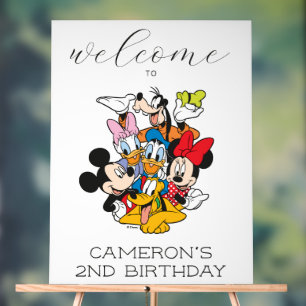 Oh, Toodles   Mickey & Friends Birthday Welcome Acrylic Sign