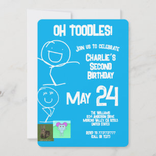 Oh, Toodles   Sam & Friends Birthday Invitation