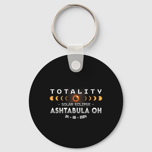 Oh Total Solar Eclipse 2024  Keychain (Front)