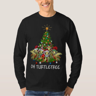 Oh Turtletree Sea Turtle Christmas Tree Animal Xma T-Shirt