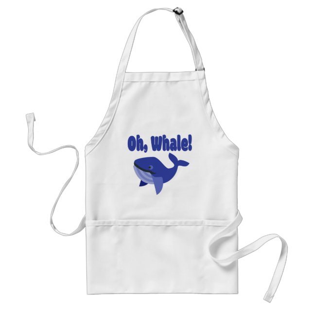 Oh, Whale Pun Funny Standard Apron (Front)
