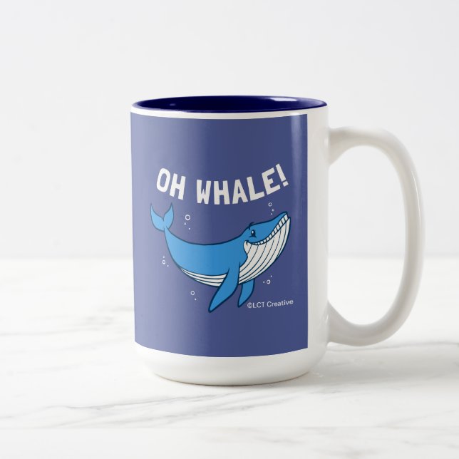 Oh Whale Two-Tone Coffee Mug (Right)
