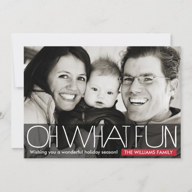 Oh What Fun - carte photo de vacances (Devant)