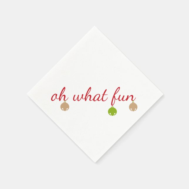 Oh What Fun! Christmas bells paper napkins (Corner)