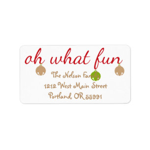 Oh What Fun! Christmas custom labels
