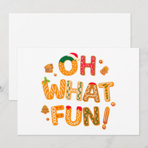 Oh What Fun Christmas Gingerbread Cookies Holiday Card