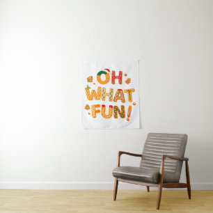 Oh What Fun Christmas Gingerbread Cookies Tapestry