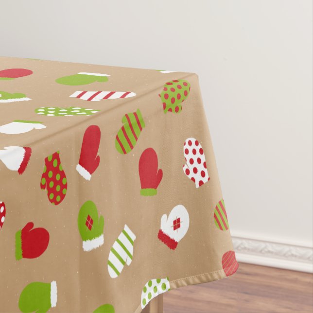 Oh What Fun! Christmas mittens tablecloth (In Situ)