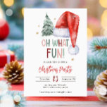 Oh What Fun Christmas Party Holiday Santa Hat Invitation<br><div class="desc">★ Oh What Fun Christmas Party Holiday Santa Hat themed invitation for your perfect celebration. ★ If you need coordinating MATCHING ITEMS, please check our matching collection or shop. Do you have any questions about our designs or if you can't find what you are looking for, please contact us: info@designmypartystudio.com...</div>