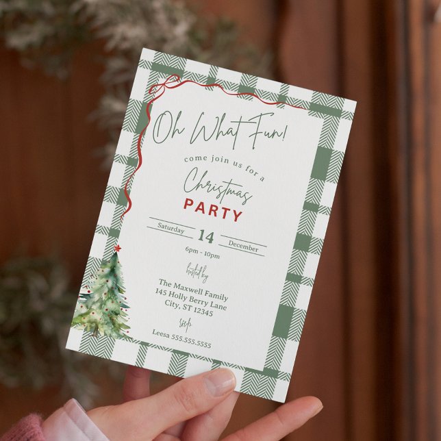 Oh What Fun Christmas Party Invitation (Oh What Fun Christmas Party Invitation)