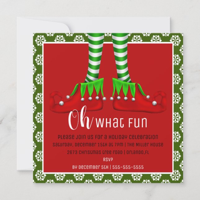 Oh, What Fun Christmas Party Invitation (Front)