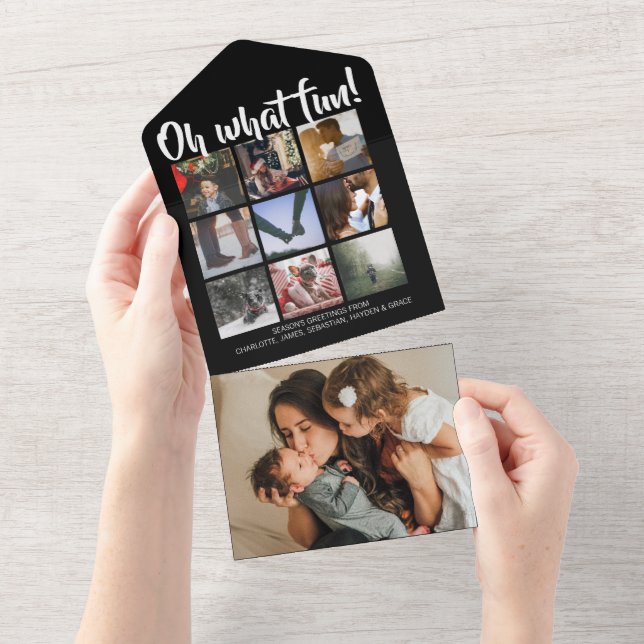 Oh What Fun Christmas Personalized All In One Card (Tearaway)