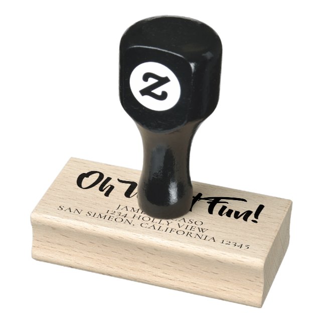 Oh What Fun Christmas personalized Rubber Stamp (Stamp)