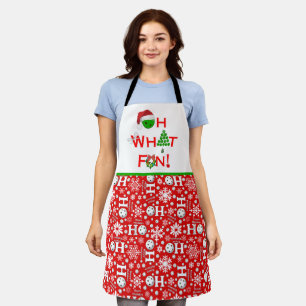 Oh What Fun Christmas Pickleball Ho Ho Ho Red Apron