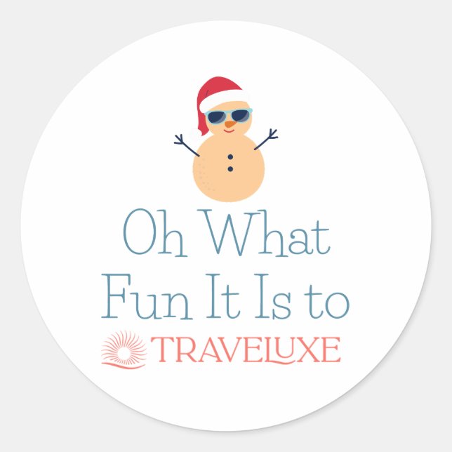 Oh What Fun Classic Round Sticker (Front)