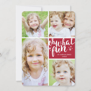 Oh What Fun Collage Carte photo de vacances