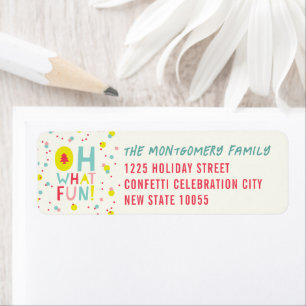 Oh What Fun Confetti Dots Holiday Adresse de retou
