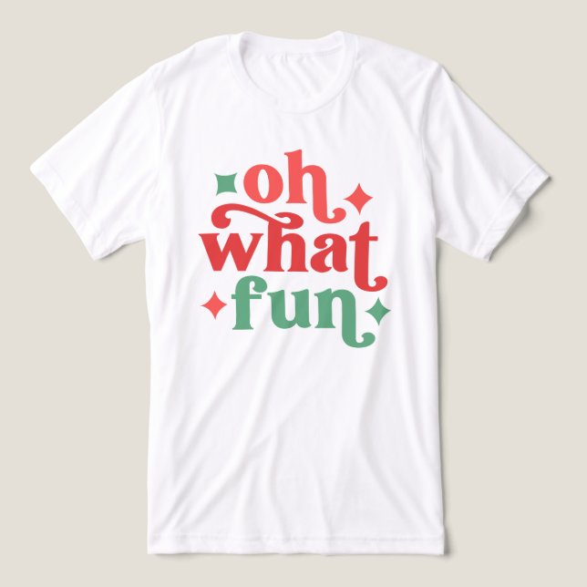 Oh What Fun - Festive Holiday Typography Tri-Blend Shirt (Design Front)