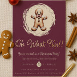 Oh What Fun Gingerbread Man Holiday Party | Red<br><div class="desc">Add a sprinkle of sweetness and sparkle to your seasonal soirée with this Red Oh What Fun Gingerbread Man Holiday Party Invitation! Featuring a charming gingerbread man and festive design elements, this invitation captures the warmth and whimsy of the holidays with a playful gingerbread party theme. Elegant foil script shines...</div>