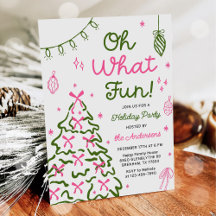 Oh What Fun Hand Drawn Christmas Holiday Party