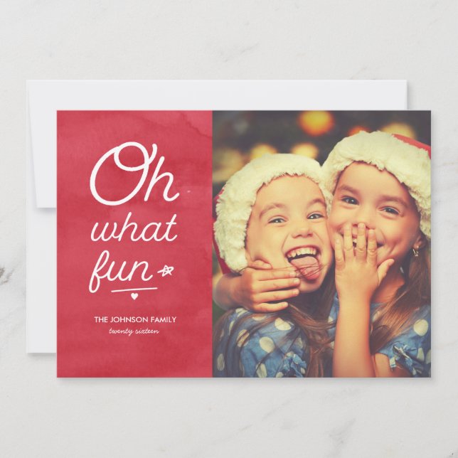 Oh What Fun Holiday Carte photo (Devant)