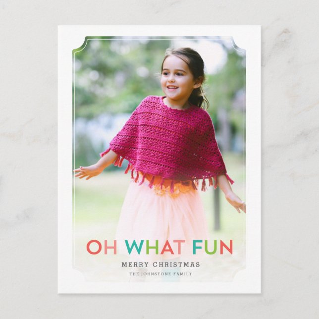 Oh What Fun Holiday Carte photo (Devant)