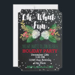 Oh What Fun - Holiday Party Invitation<br><div class="desc">Personalize your own 5x7 card. Click the Customize button to insert your art, designs, or photos to create a unique 5x7 invite card! Try adding text using cool fonts and see a preview of your creation! Our simple to personalize 5x7 invite card has no minimum orders & is made after...</div>