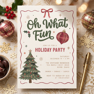 Oh What Fun Holiday Party Invitation