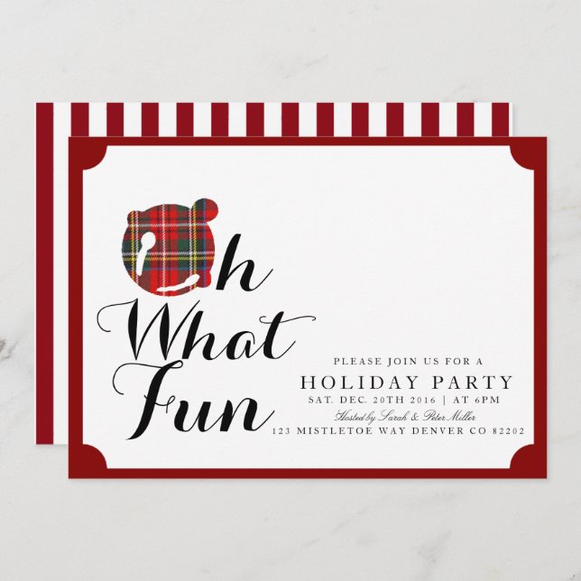Oh What Fun | Holiday Party Invite (Front/Back)