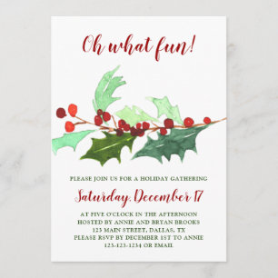 Oh What Fun  Invitation Noël