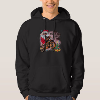 Oh What Fun Is It To Ride  Santa Riding Motorbike Hoodie