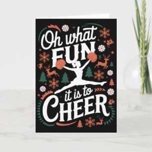 Oh What Fun It Is To Cheer Ugly Cheerleading Xmas  Card
