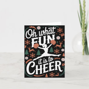 Oh What Fun It Is To Cheer Ugly Cheerleading Xmas  Card