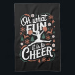 Oh What Fun It Is To Cheer Ugly Cheerleading Xmas Kitchen Towel<br><div class="desc">Oh What Fun It Is To Cheer Ugly Cheerleading Christmas</div>