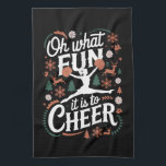 Oh What Fun It Is To Cheer Ugly Cheerleading Xmas Kitchen Towel<br><div class="desc">Oh What Fun It Is To Cheer Ugly Cheerleading Christmas</div>