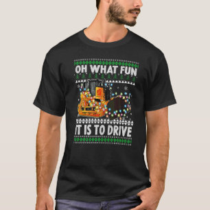 Oh What Fun It Is To Drive Christmas Humour Bulldo T-Shirt