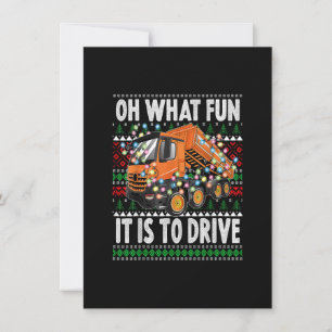 Oh What Fun It Is To Drive, Funny Christmas Dump T Invitation