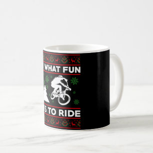 Oh What Fun It Is To Ride Bicycle Christmas Coffee Mug