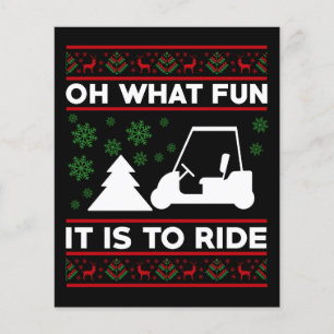 Oh What Fun It Is To Ride Golf Cart Christmas