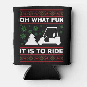 Oh What Fun It Is To Ride Golf Cart Christmas 2024 Can Cooler