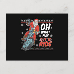 Oh What Fun it is to Ride Invitation Postcard