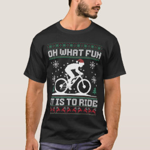 Oh What Fun It Iso Ride Mountain Bike Biker Christ T-Shirt