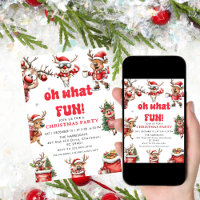 Oh What Fun,Kind Funny Quirky Christmas Reindeer