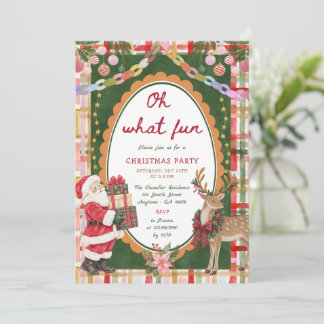Oh What Fun Merry Christmas Party Invitation