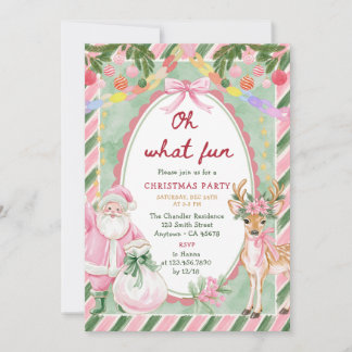 Oh What Fun Merry Christmas Party Invitation