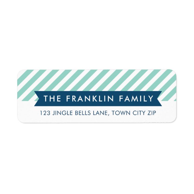 OH WHAT FUN mint stripe simple modern holiday (Front)