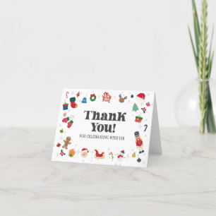 Oh What Fun Noël carte de remerciements pour anniv