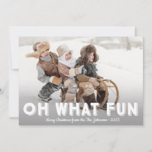 Oh What Fun Photo Cartes de Noël, Paysage